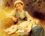 莱昂 巴兹勒 佩洛特 : A Mother with her Sleeping Child